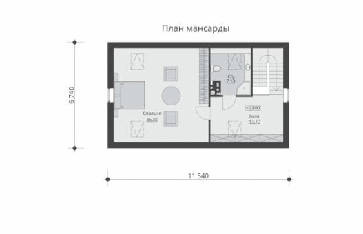 Гараж с жилым мансардным этажом